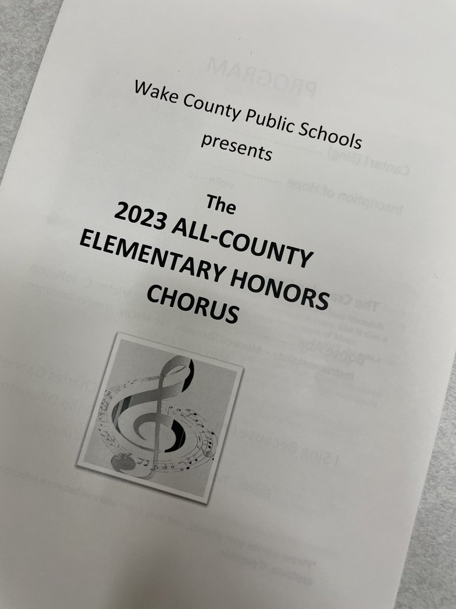 classymusicroom's tweet photo. So proud of our @RogersLaneES students who participated in the WCPSS 2023 All County Elementary Honors Chorus! They represented our school well and met students  from across the county yesterday and today. They ROCKED it! #weROCKit https://t.co/A4qLZ8k2Se