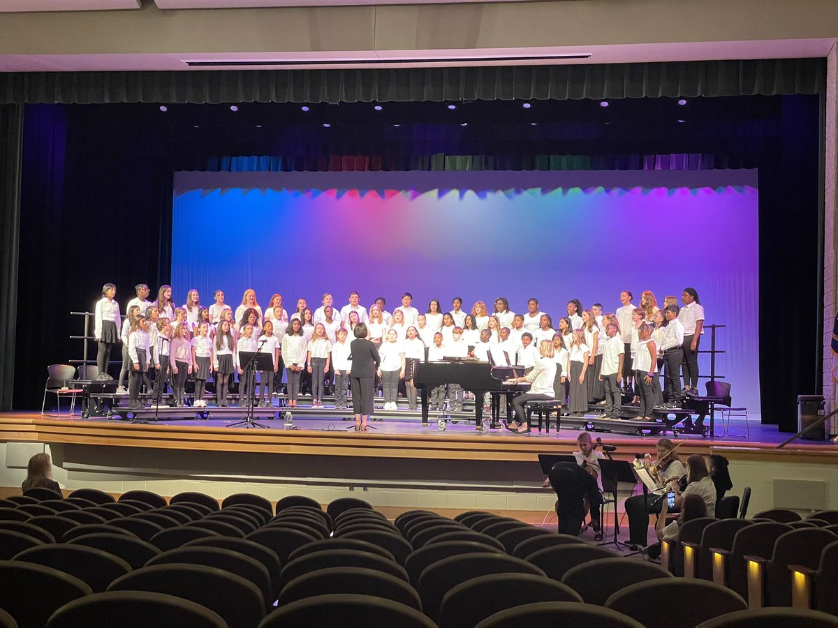 classymusicroom's tweet photo. So proud of our @RogersLaneES students who participated in the WCPSS 2023 All County Elementary Honors Chorus! They represented our school well and met students  from across the county yesterday and today. They ROCKED it! #weROCKit https://t.co/A4qLZ8k2Se