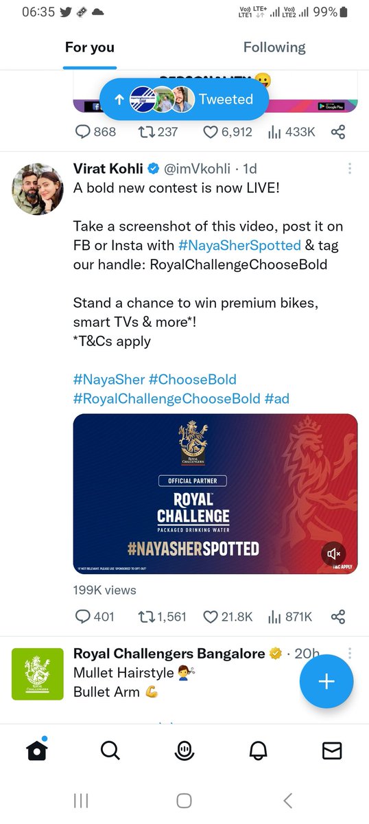 #NayaSherSpotted #RoyalChallengeChooseBold