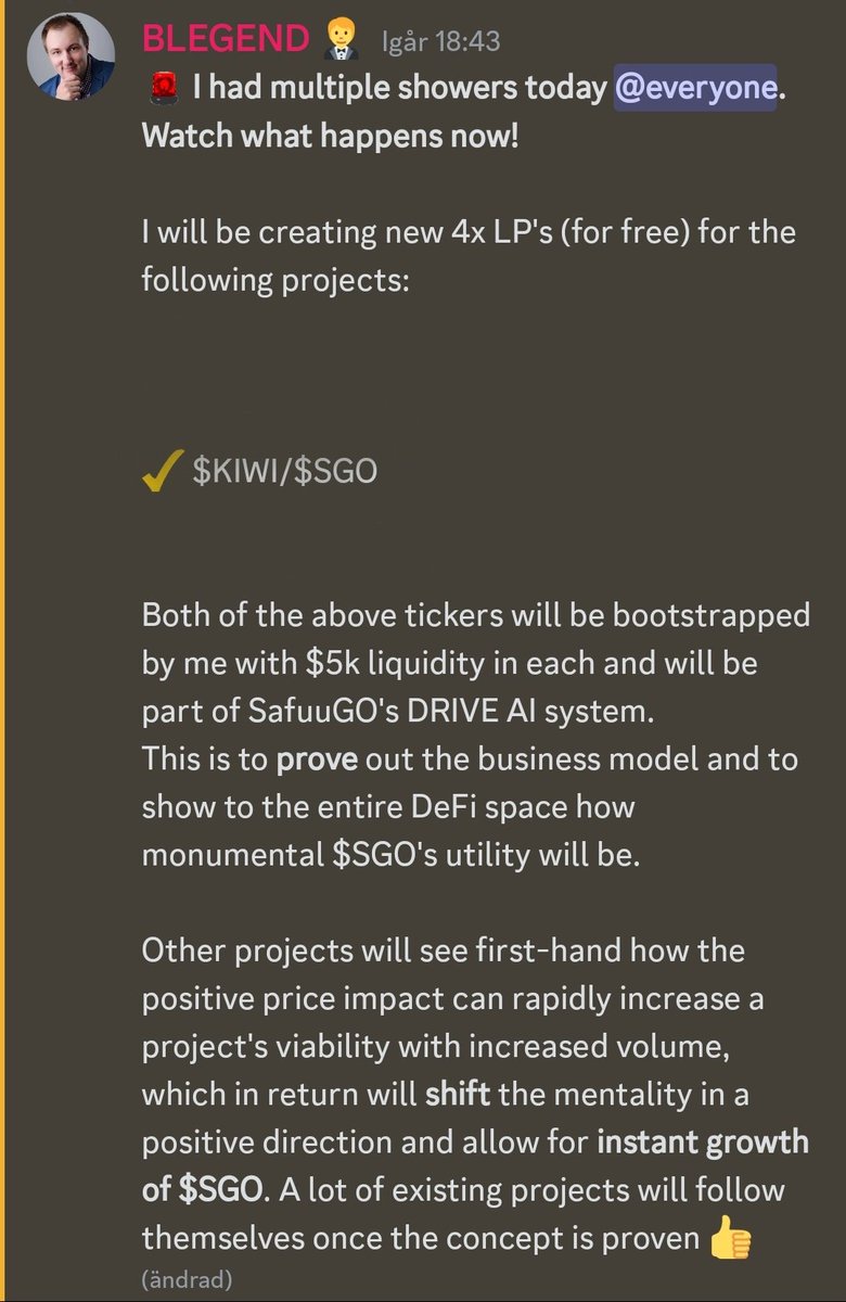 _KiwiToken_'s tweet photo. ARE YOU ALL READY FOR SOME VERY EXCITING AND MASSIVE NEWS?! 💥🚀
The Legend himself, @BryanLegendCEO has spoken and take a look at his announcement!!! 🤯🤩
$KIWI / $SGO LP will be created and part of the #SafuuGO's DRIVE AI SYSTEM!
Now THAT is something to be BULLISH about! 💥 https://t.co/9xeZmjMjVk