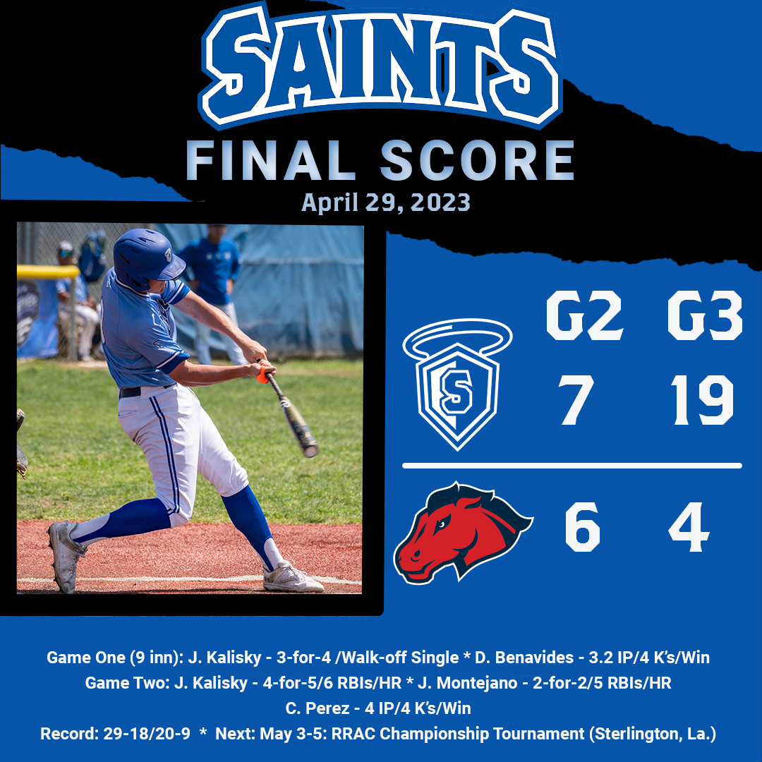 OLLUSaints's tweet photo. #SaintsPostGame: #OLLUBaseball completed the three-game sweep against the University of the Southwest on Saturday! #WingsUpSaints https://t.co/RZVd6A4nqp