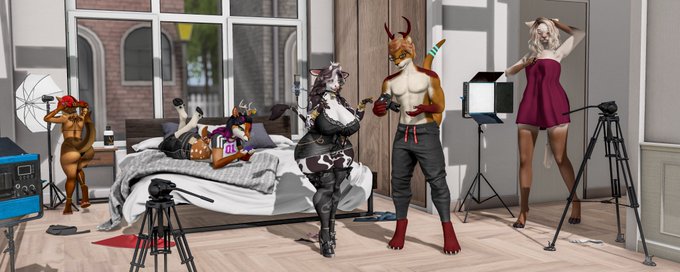 Showing off the new header <3  ft. the @CatScratchVids gang~ https://t.co/07iweebWXR<a href="/tag/%E3%81%84%E3%81%84%E5%A4%AA%E3%82%82%E3%82%82%E3%81%AE%E6%97%A5"class="tags"><span>#いい太ももの日</span></a>