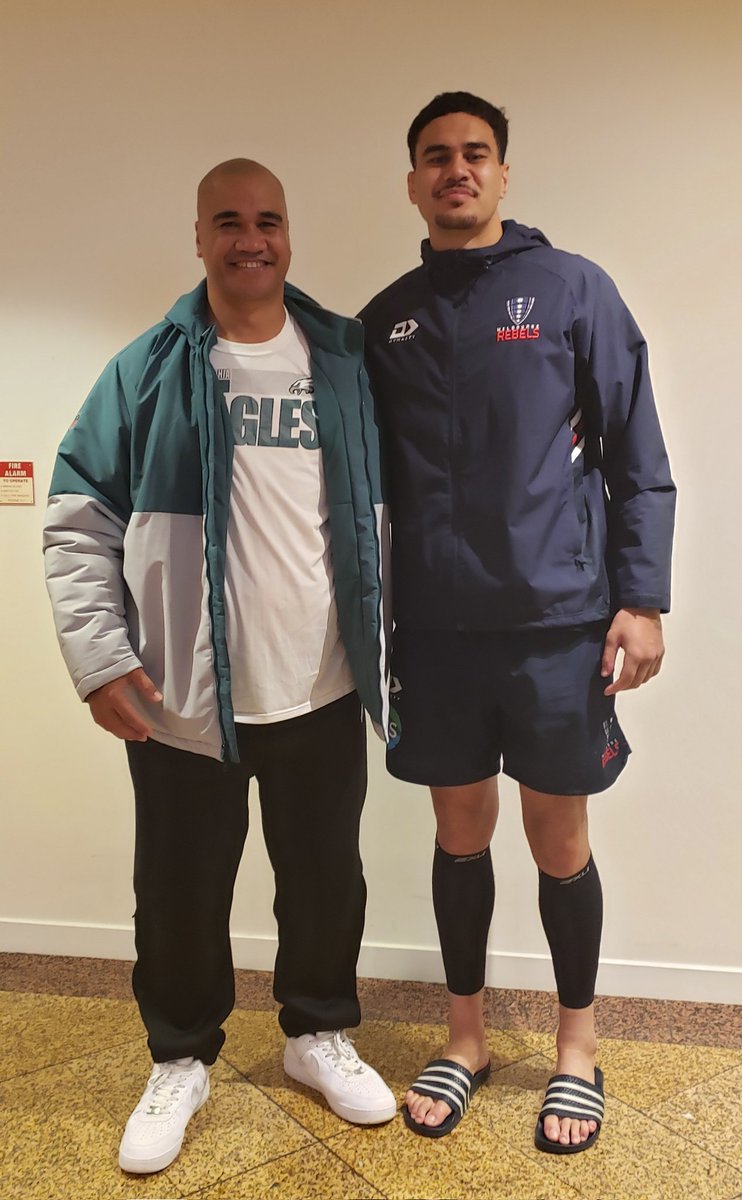jvaka75's tweet photo. Wife & I Got To Watch & Met Up With My 23yr, 6'7, 265lbs Nephew Trevor Hosea, SuperXV Game, Melbourne Rebels vs Moana Pasifika. Yes I am Pushing The NFL Pathway as You Never Know What The Future Holds.
#NFLIPP #IPPScout #CoachVaka #PolyPipeline #7T5Academy #MelbourneRebels https://t.co/4DbI3TtGCl