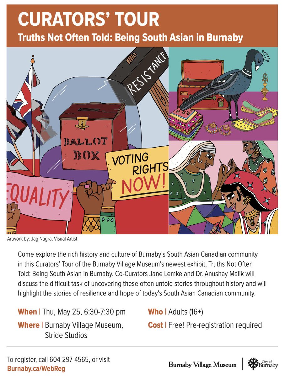 malik_anushay's tweet photo. Join myself and Jane Lemke for a curator's tour of the South Asia exhibit at @bbyvillage Museum in May! This exhibit focuses on #SouthAsian #History that centers the history of #Empire. If you're interested in learning more, register now for the opening tour 👇🏾 https://t.co/UIQIak2dBk