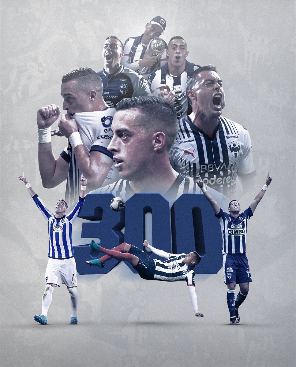 Rayados's tweet photo. ¡His7órico!🔥💙

@Rogelio7Funes llegó a los 3️⃣0️⃣0️⃣ partidos portando el escudo de los Rayados.🔥

¡Vamos por más, goleador!👏🏼 https://t.co/ir4K3xCYAX