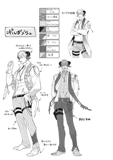 オマケで、キャラの設定資料なんかも載ってます🐍 