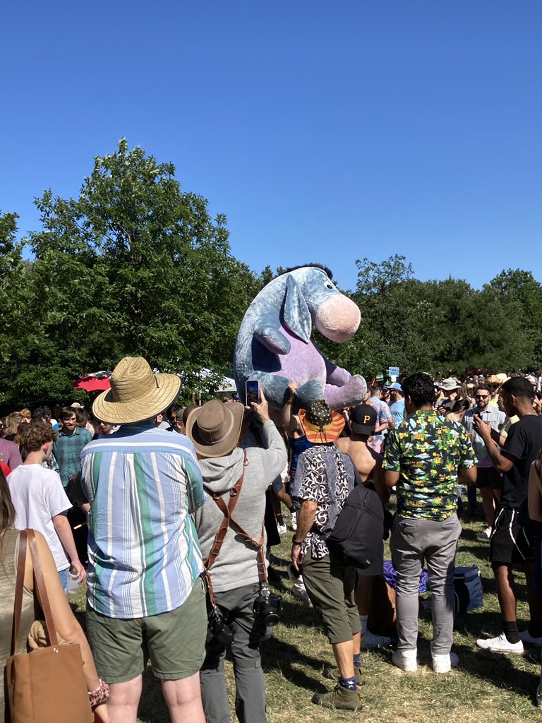 WonderousATX on Twitter "Eeyore’s Birthday 2023. Pease Park, Austin, TX 🥁"