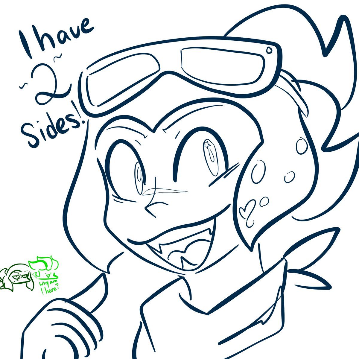 BOBBLE_HAT_RP's tweet photo. “I have two sides !”

THIS WAS A SILLY JOKE BUT NOW I CANT GO BACK. 

#coroika #coroikaaloha #splatoon #splatoon2 #splatoon3 #glovescoroika #gorai #vintagecoroika https://t.co/gs6H8D0RMp