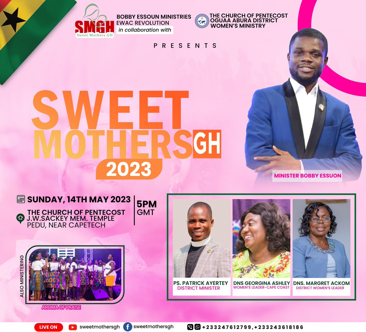 bobbyessuon's tweet photo. Get ready for SMGH2023 AT CAPE COAST. WITH THE CHURCH OF PENTECOST 14TH MAY 5PM https://t.co/eTAg0j6mKu