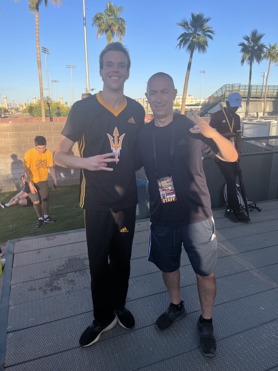 Here at softball with ⁦<a href="/codythetwirler/">Cody Carter</a>⁩ who is like the best in the world at what he does. At least in my eyes. I would break my nose doing what he does.