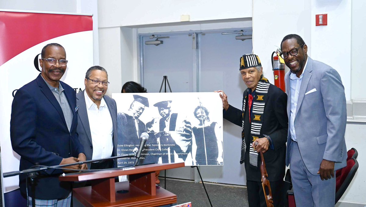CAU's tweet image. Tonight, Clark Atlanta University’s Jazz Music Legend and Professor, Dr. James H. Patterson, along with CAU Alumni Jazz Orchestra, held an amazing tribute concert honoring the iconic jazz musician and composer, Duke Ellington.