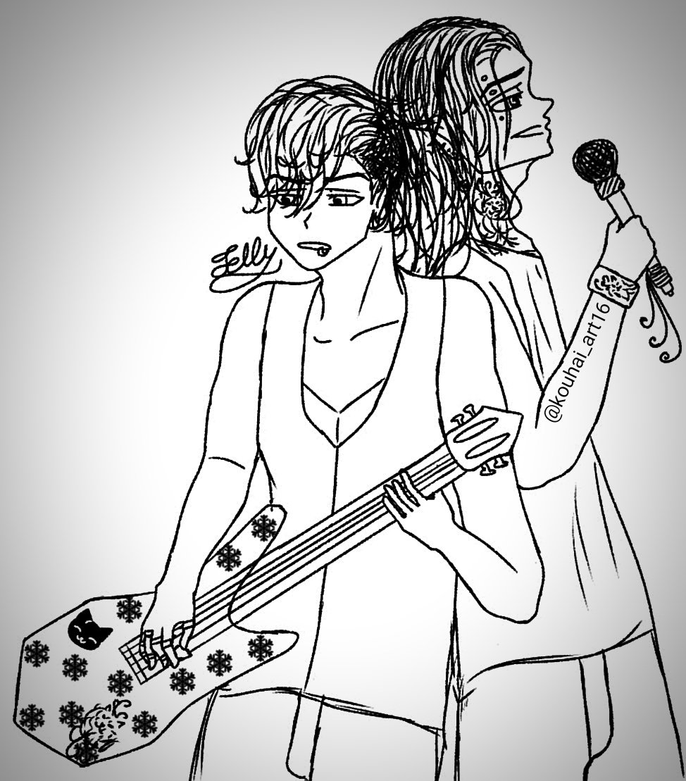 kouhai_art16's tweet photo. 🐯 Day 6: Band 🐯

K: 
' And now I know that I'm not alone anymore
Because if I look back 
They will be there

I'm not scared of this darkness anymore

And if now they need to be saved
I'll there, fighting for the most I love '

Lyrics by me

@Kazutoraweek

#kazutoraweek https://t.co/nptoSldRqy