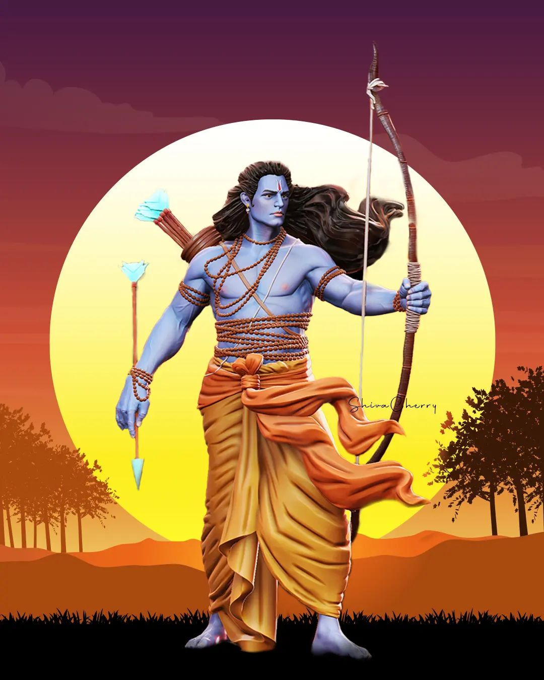 rama hindu lord cartoon wallpaper 4