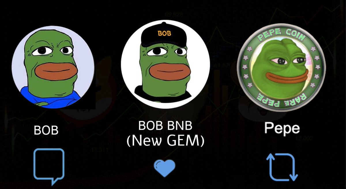 BSCGemsAlert's tweet photo. the next #bullrun moonshot is? $PEPE #Pepecoin OR 
$BOB OR $BOB BNB @BobBnbToken 

$PEPE #Pepecoin RT 
 $BOB Comment 
$BOB BNB @BobBnbToken  Like

For me, i think The New #GEM  @BobBnbToken , Their TG  https://t.co/moINNfv6TL

#PepeCoin #pepedoge #GENSLR #AIDOGE #pepa https://t.co/olc1yz6nOG