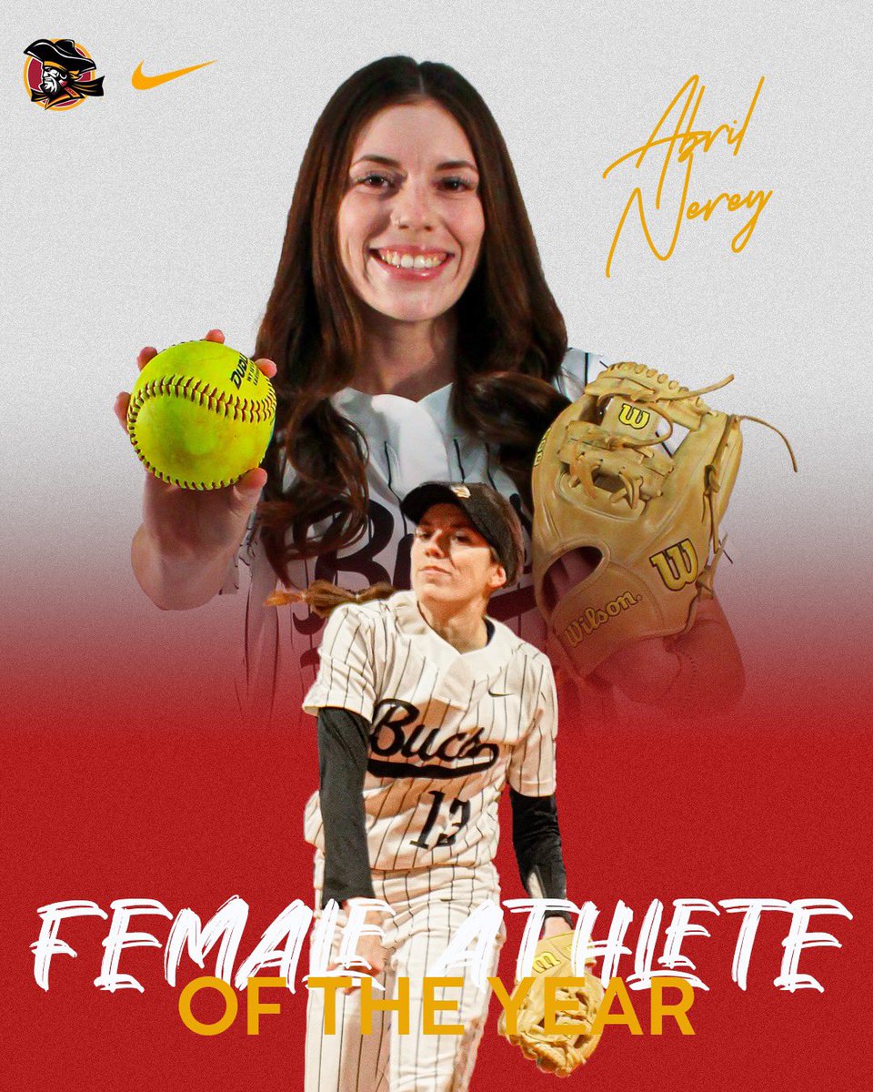 Your 2023 Female Athlete of the Year! The Buccaneer ace has been lights out in the circle, posting a dominant 1.71 ERA 🔥🔥 Huge shoutout to our #13 Abril Nerey!