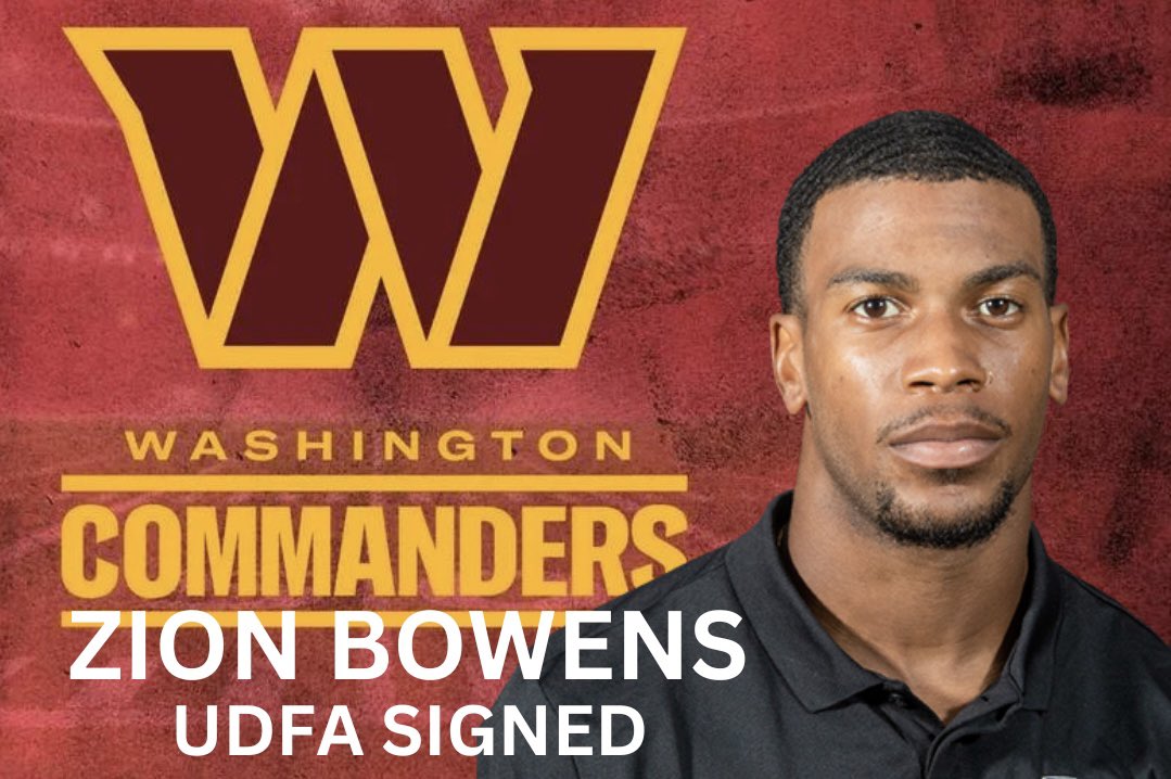 Congrats to #HawaiiFB Zion Bowens signing with the Washington Commanders! #BRADDAHHOOD #WashingtonCommanders