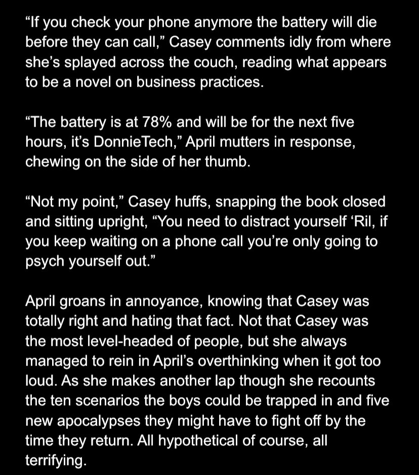 roseofenvy's tweet image. Sneak peek no.1 of Chapter 15 of SIL! Some capril for the soul. I haven’t had a lot of time to work on the next chapter but here’s a glimpse of what I’ve got so far!

#rottmnt #rottmntfanfic #capril #leosagi  #leoichi