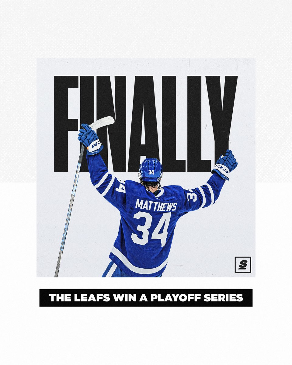 theScore's tweet photo. THE LEAFS HAVE WON A PLAYOFF SERIES!! 🍁 https://t.co/n1i9v722XC