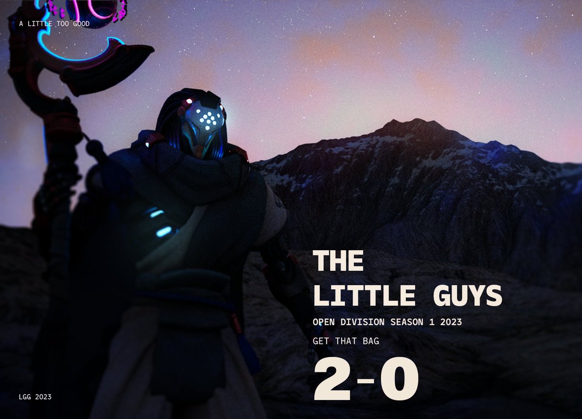 THELITTLEGUYSGG's tweet photo. Just like that we turn another win, sitting at a 2-0 record in OD, no sweat...

#ALittleTooGood https://t.co/JxqMFSPYCn