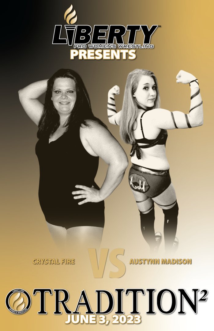 Visit the #LibertyProShop (libertyprowrestling.com/shop/about/) for more information on how you can sponsor⭐AUSTYNN MADISON vs. MADI THE AMERICAN BADDIE⭐for #LibertyProTradition2! | @Katelyn_Austynn |