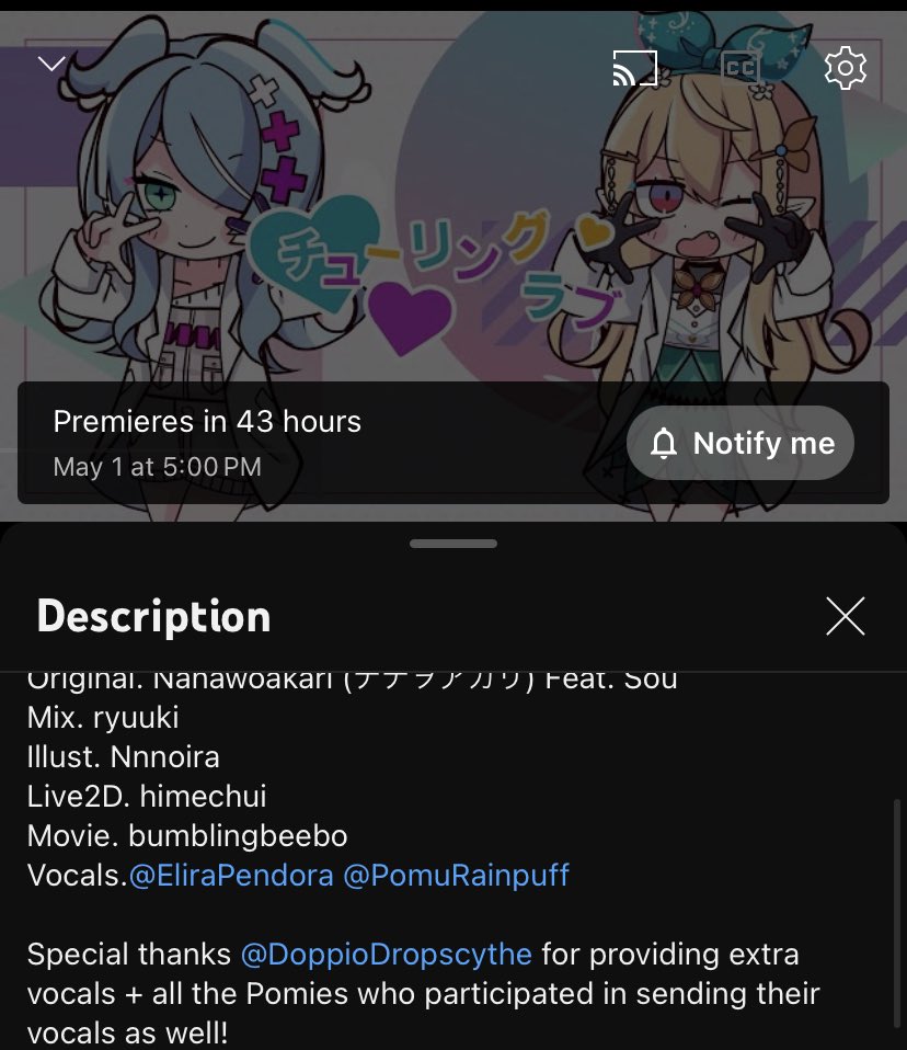 __miaomeow__'s tweet image. Pomu and Elira’s cover song + extra vocals by Doppio plus pomies. c: that’s super adorable.