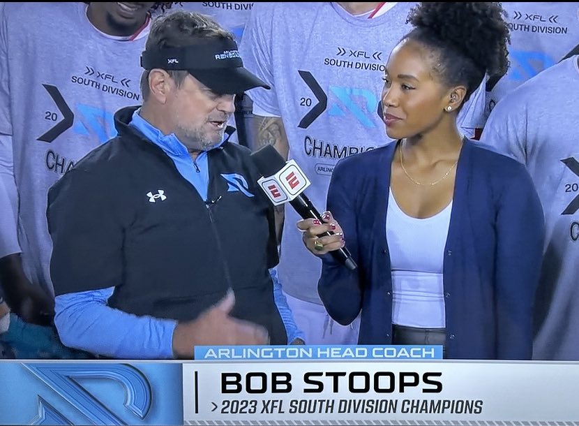 anchorbrad's tweet photo. Congratulations to Coach Bob Stoops on winning another Championship! #XFLSouthDivisionChampionship #XFL #BobStoopsApp #BobStoops #ArlingtonRenegades #AllThisGuyDoesIsWin @CoachBobStoops https://t.co/r1u1mSJzXi