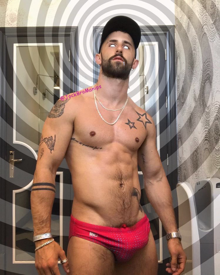 JockBroManips's tweet photo. He was caught off-guard. The hypnotist said his trigger and his mind went blank. 
The empty jockboy stripped down and remained at attention, waiting for more commands from Sir. 
Drool started to escape from his mouth as the hypnotist deeply rewired his thoughts to his liking. https://t.co/WZXteWhZ6T