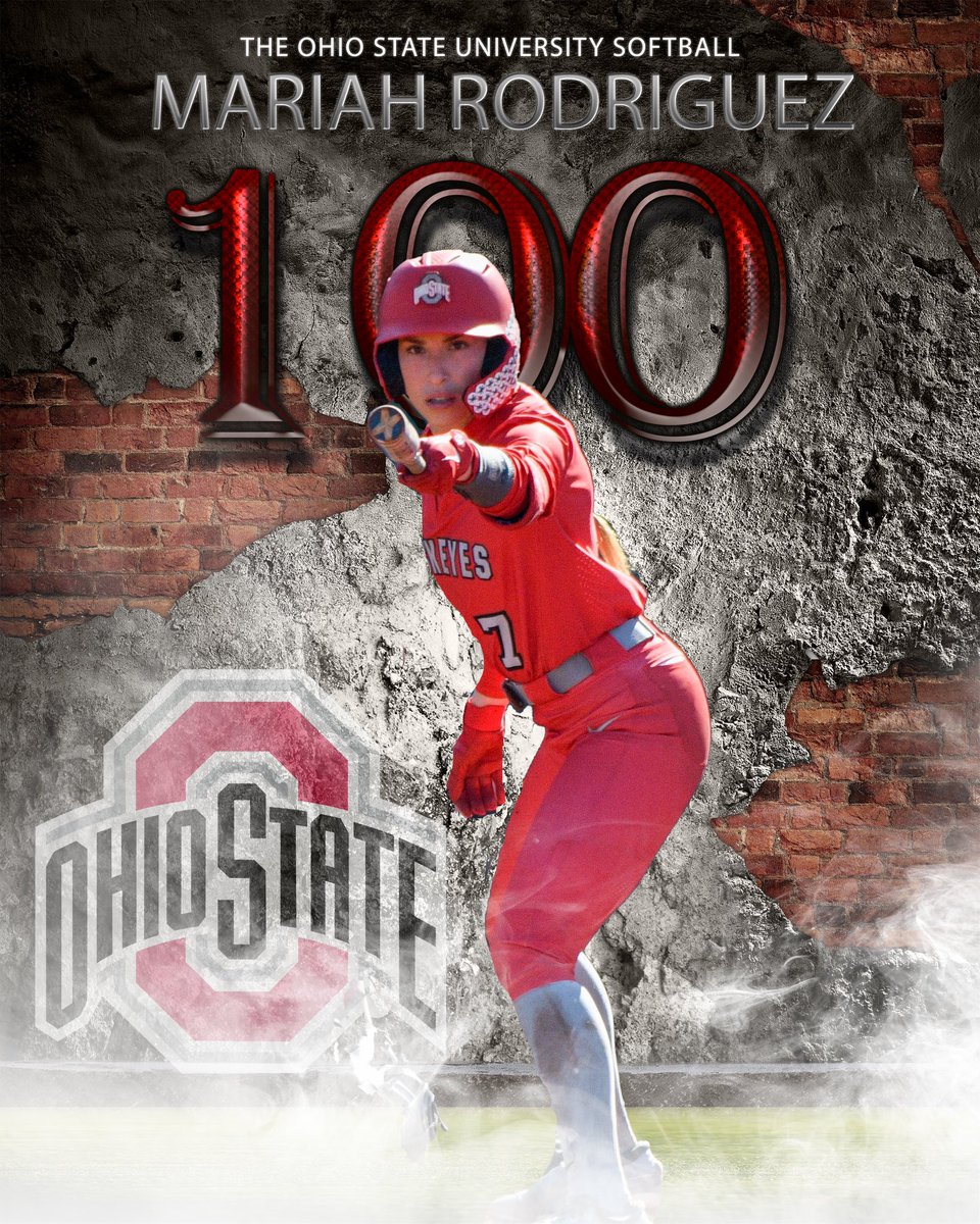 hippieal's tweet photo. I’m proud of this awesome young lady getting into the 💯 hit club. So I made this for her to celebrate because she deserves it. #ohiostateuniversity #100hitclub #softball https://t.co/zc9x5weA8S