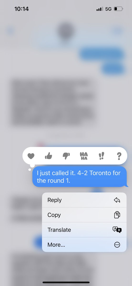 The_Crellis's tweet photo. Sent this text April 14th… what a time to be alive. #GoLeafsGo #TorontoMapleLeafs https://t.co/pSJepBJK5G
