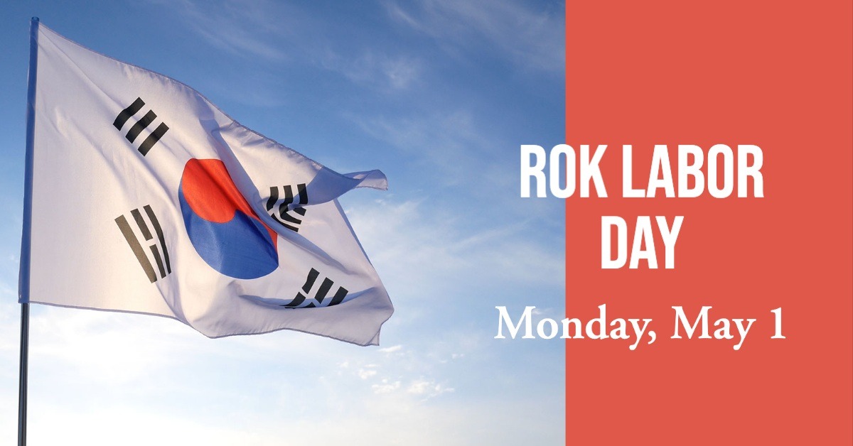 U.S. Forces Korea on Twitter "Reminder Tomorrow, Monday, May 1, is a