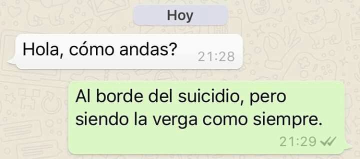 Y así estamos