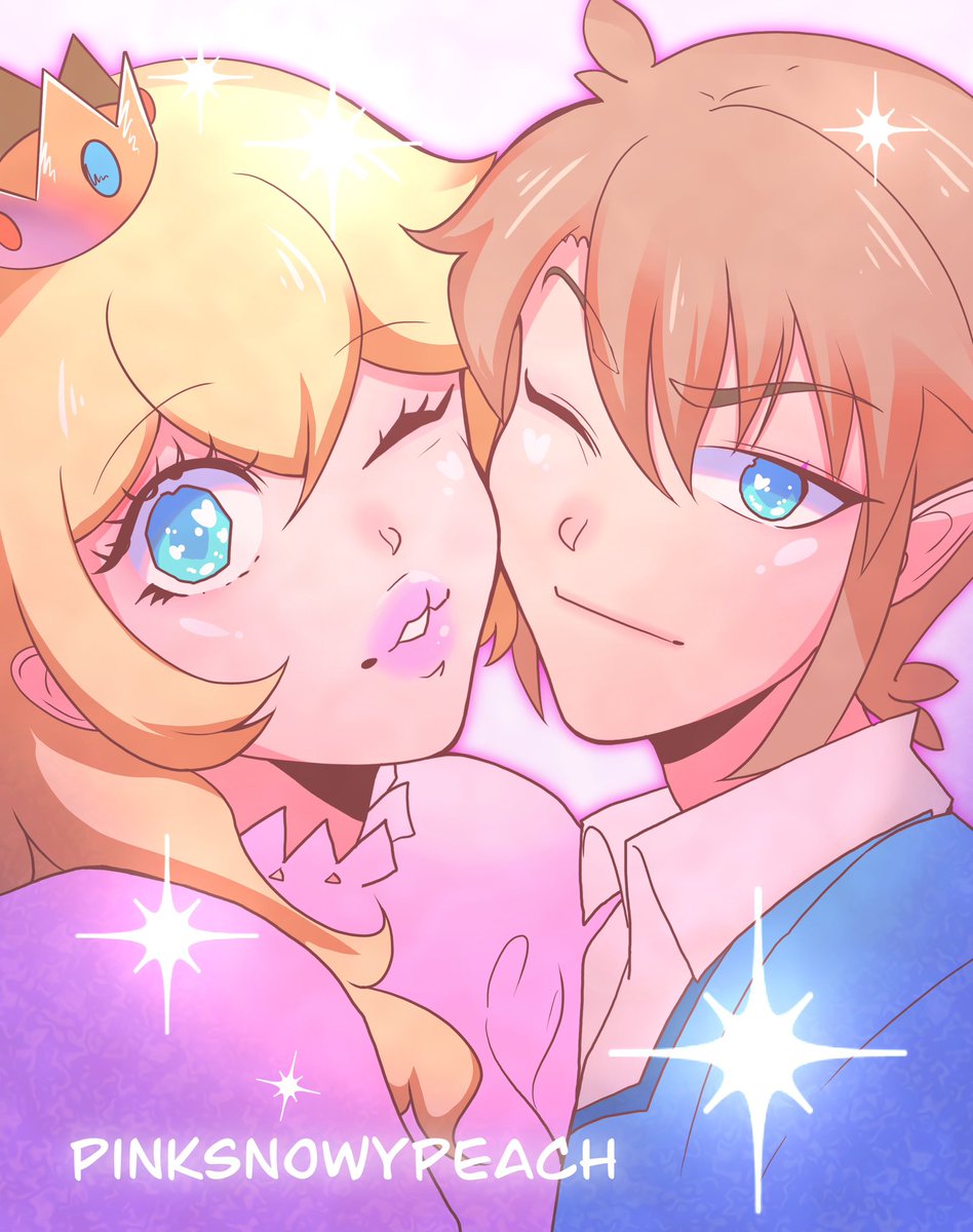 PinkSnowyPeach's tweet photo. Link x Peach🍑💙
#nintendofanart #linkxpeach #zeldafanart #mariofanart https://t.co/LL5ha0UqTr
