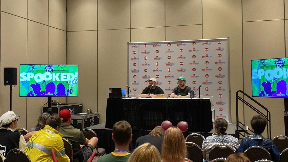SpookedPodcast's tweet image. What a time at @Calgaryexpo ! Thanks to everyone who came out and @thesonarnetwork.