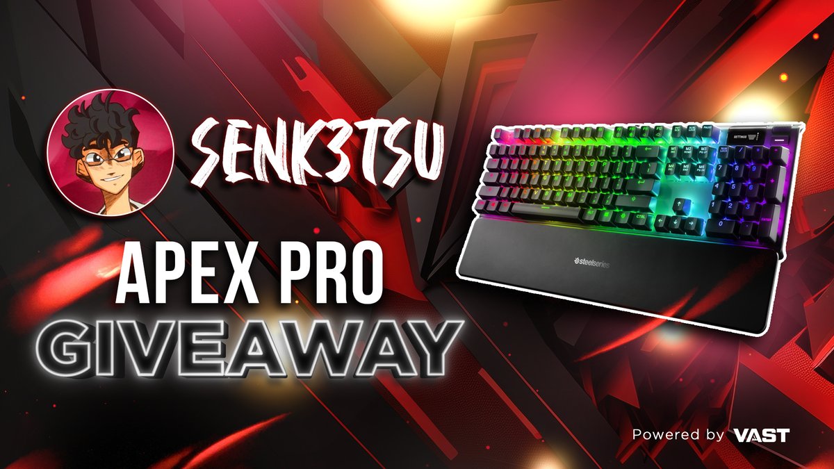 VastGG's tweet image. We are excited to announce that we have teamed up with @senk3tsuuu giveaway an Apex Pro Keyboard or $200!

To participate, follow these simple steps through the link provided below:   

 - RT and like     

- Follow @senk3tsuuu + @VastGG 

Enter Here: vast.link/Senketsu-