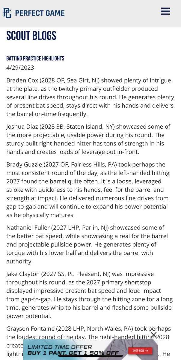 PGShowcases's tweet photo. Batting Practice Highlights from The 13/14 U Mid-Atlantic Showcase. Be sure to check out all the Scout Blogs here: https://t.co/K63g5zBAed #MAShowcase https://t.co/OPU01qP0Rx