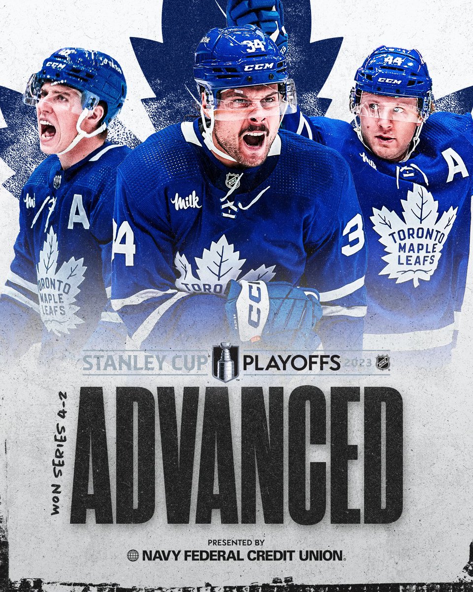 leanpleblanc's tweet photo. "THE CURSE IS BROKEN"
THE LEAFS DID IT! 😱 "THEY FINALLY DID IT" 🩷🩷🩷
Toronto advances to the second round for the first time in 19 years!
#LeafsForever   
#LeafsNation #Leafsin6 #nhlplayoffs2023 #kylesdubas #sheldonkeffe https://t.co/4TxXrrtZlp