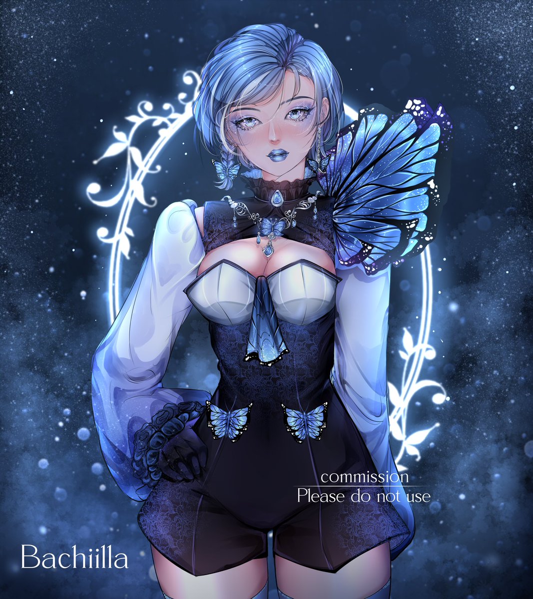 bachiilla's tweet photo. commission for @moaon_ 💙💙
#Vtuber素材 https://t.co/vyych5Vr1h