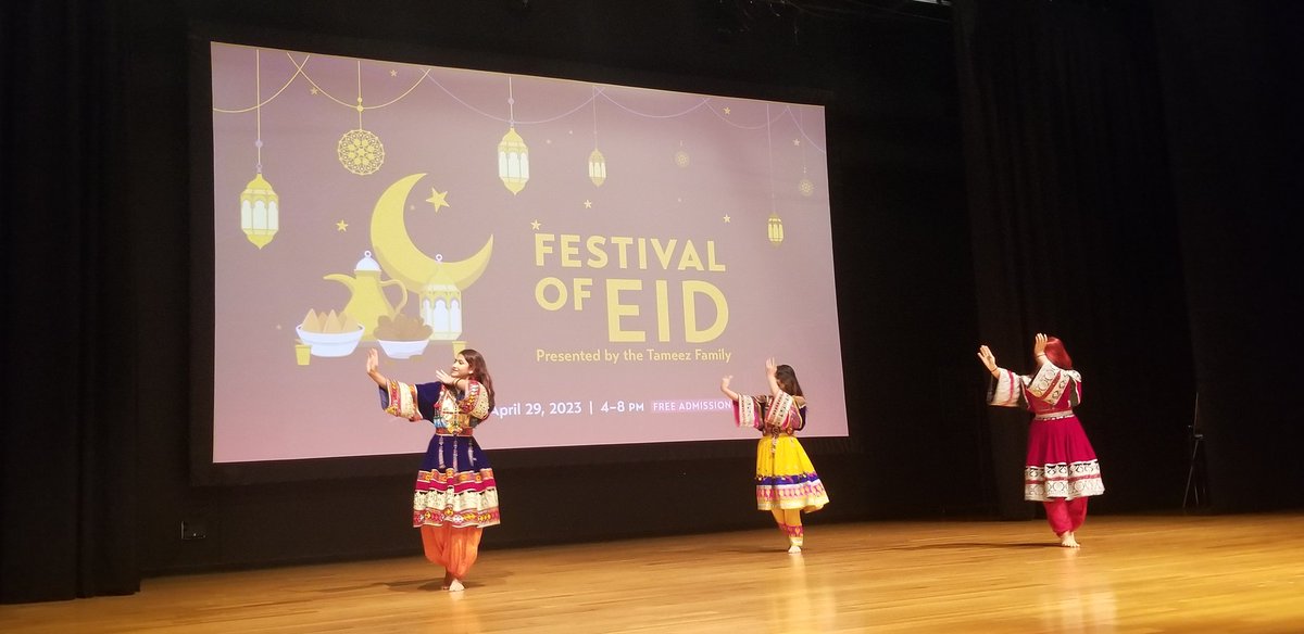 ms_ctran's tweet photo. It's another cultural festival adventure for Ms. Tran, this time the Festival of Eid at @asiasocietytx! Fun times learning and enjoying Islamic culture thru art, language, music, and food . #EidMubarak #multiculturalawareness https://t.co/vsinpP0JQN