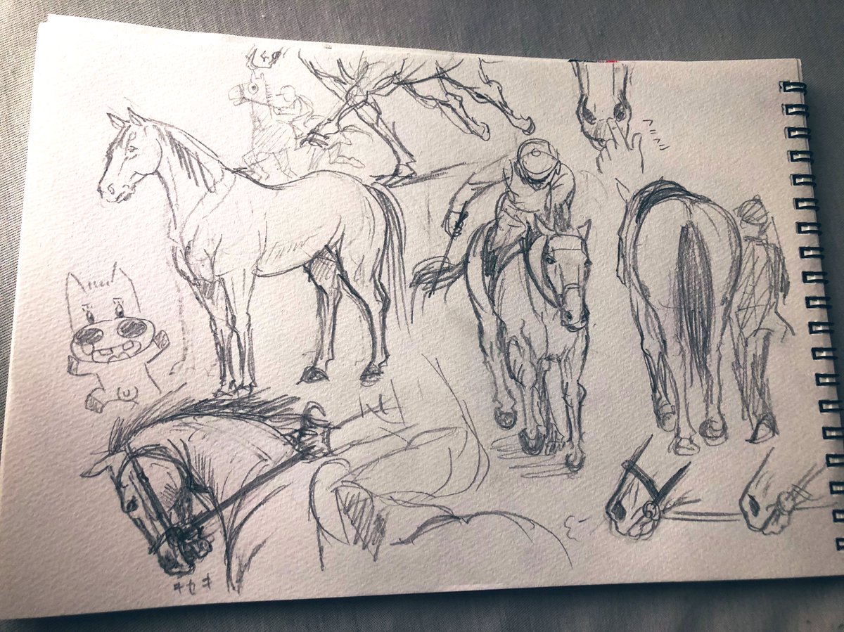 久しぶりに馬の落書き。相変わらず馬は難しいねー