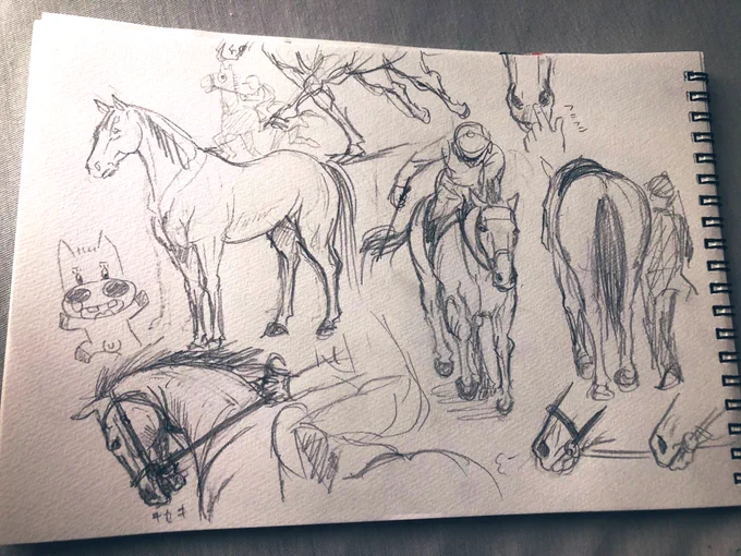 久しぶりに馬の落書き。相変わらず馬は難しいねー