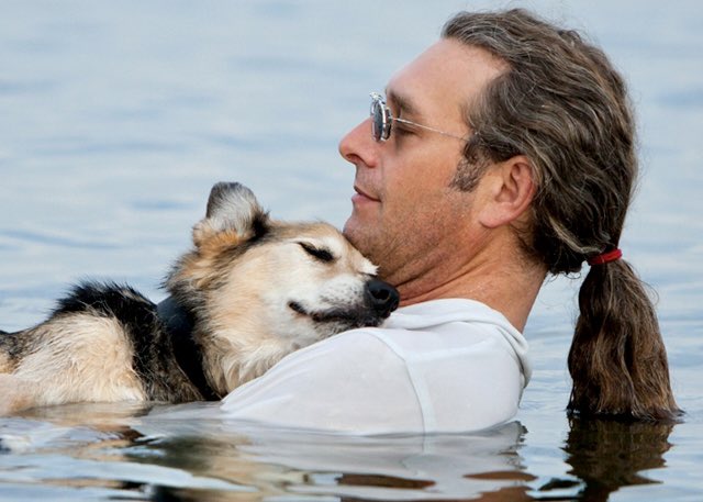 In 2012, a man was captured floating his dog to sleep in Lake Superior. His dog had developed severe arthritis and had weeks to live.

He responded by taking him to the lake every day to help ease the pain in his final days.