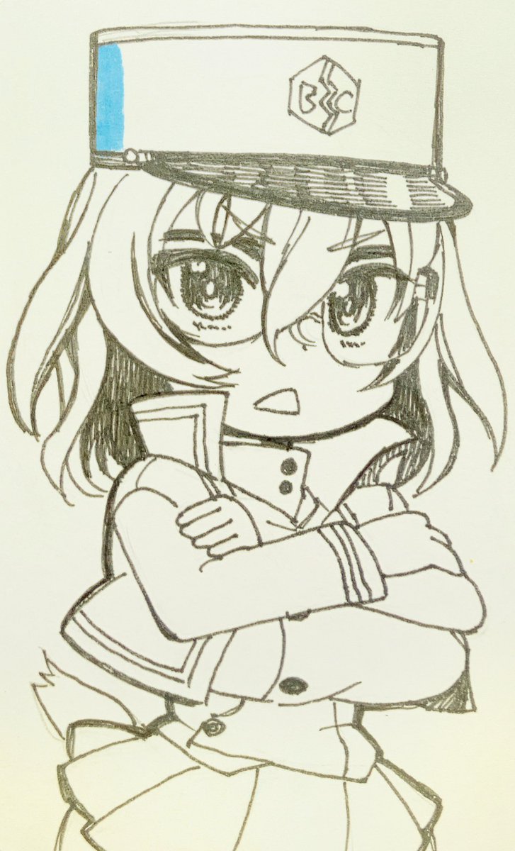 押田(ガルパン) 「#BC自由学園メガネブ  時短塗りチャレンジ押田犬!」|なべゆ@C102(土)東34a🧊のイラスト
