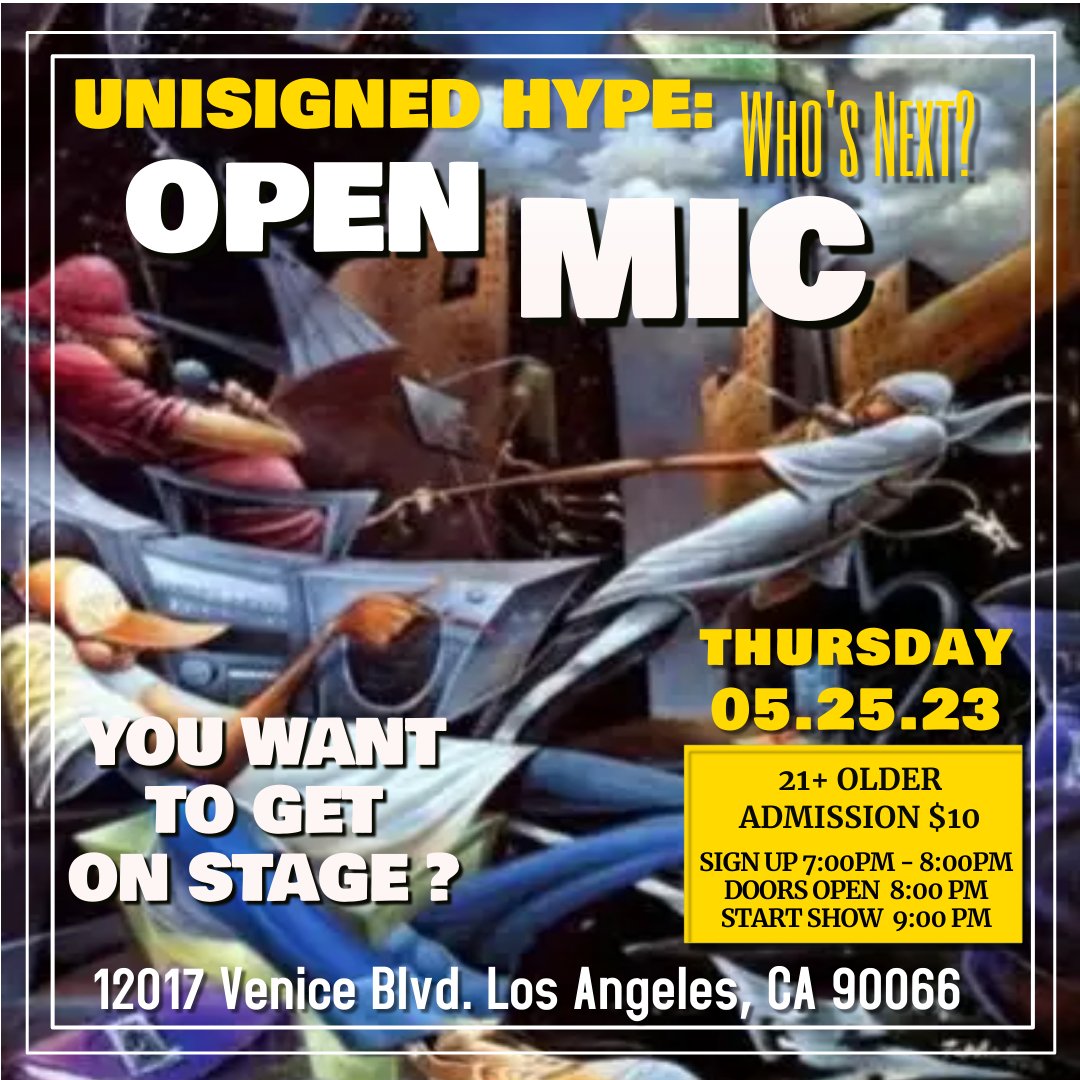 paceshow's tweet photo. @paceshow Unsigned Hype - Who’s Next? is an Open Mic platform that is devoted to identifying promising new rappers, singers, &amp; bands who do not have record deals.

Admission is $10 https://t.co/Bimu9yzziA