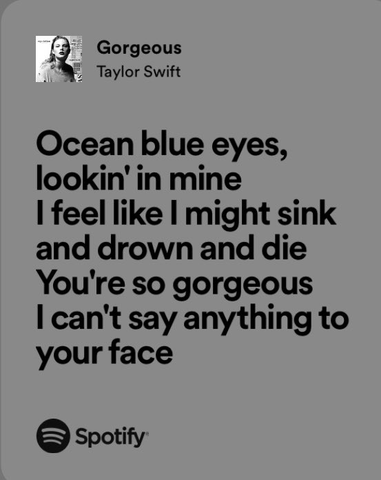 Gorgeous Lyrics - Taylor Swift | Sticker