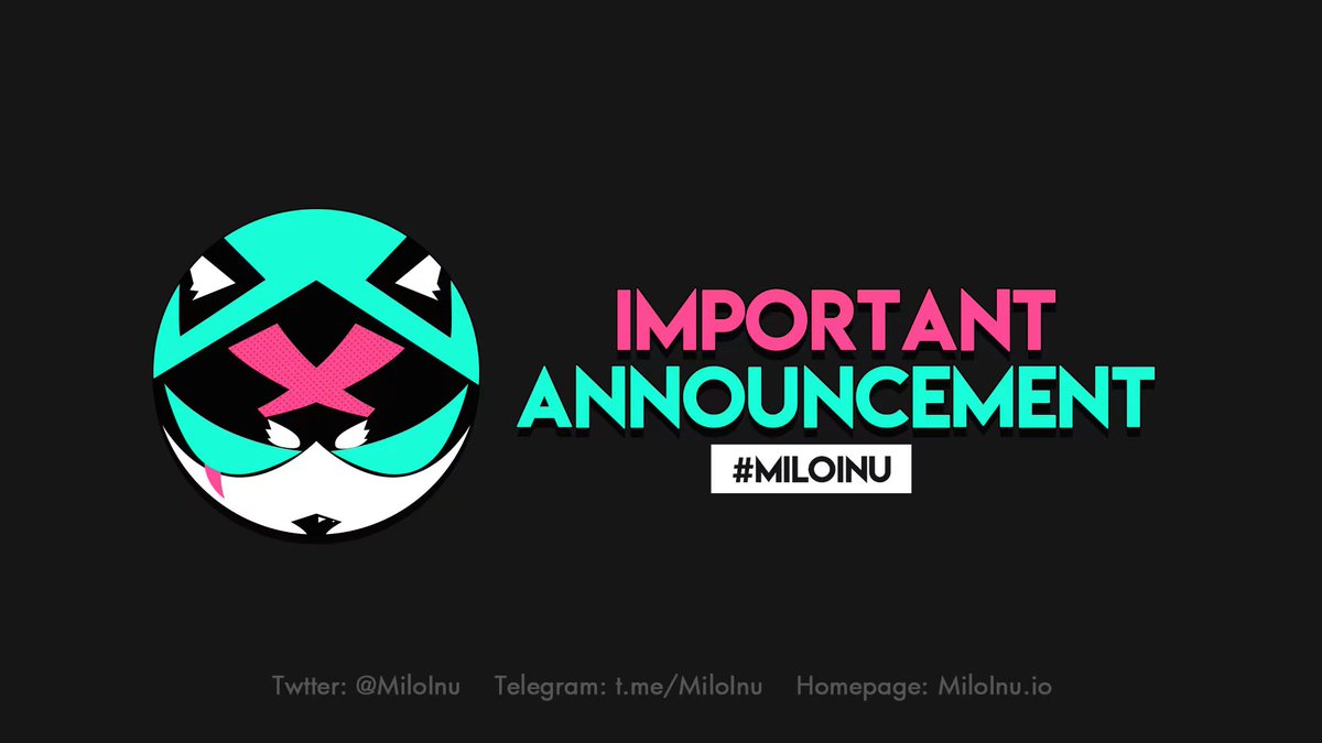 ✅All registered users taxes that were incurred due to removing their tokens from our old staking pool have been distributed!

Stay tuned for the release of our new staking platform 👀🤫

If you have further questions please join our telegram - t.me/MiloInu