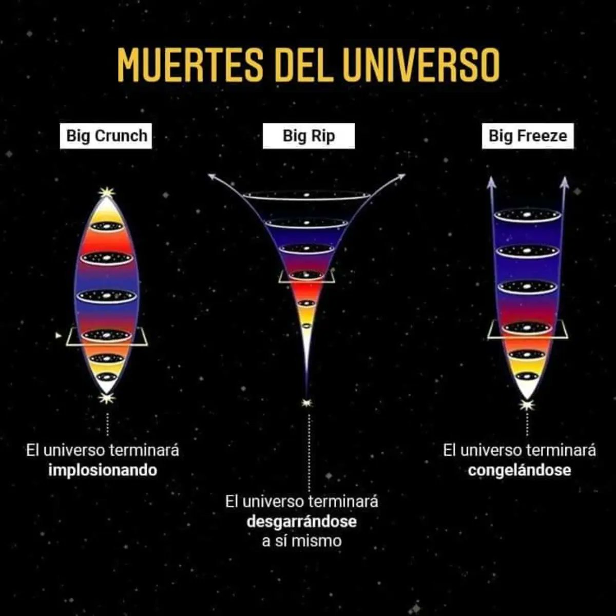 Más Ciencia on X: "Posibles muertes del universo https://t.co/O86N0wCBBu" /  X