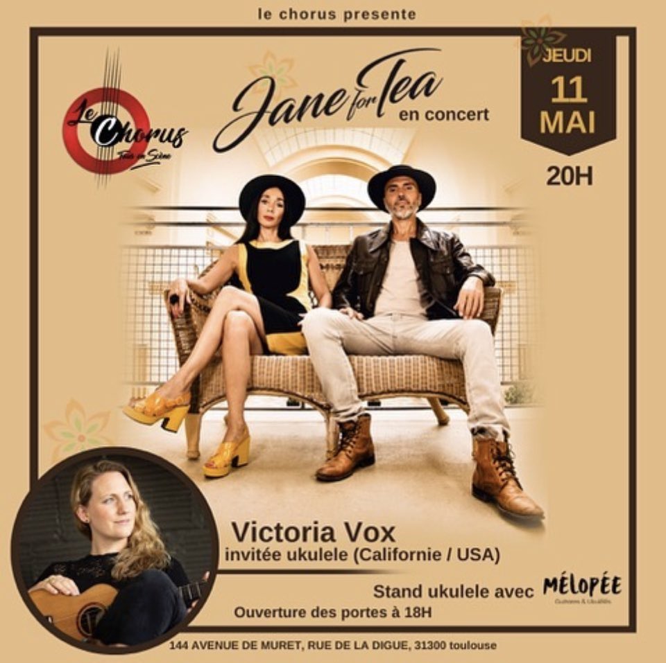 11 of May — Toulouse, France! Avec <a href="/JaneForTea/">Jane For Tea</a> at Le Chorus!!  #ukulele #concert #toulouse