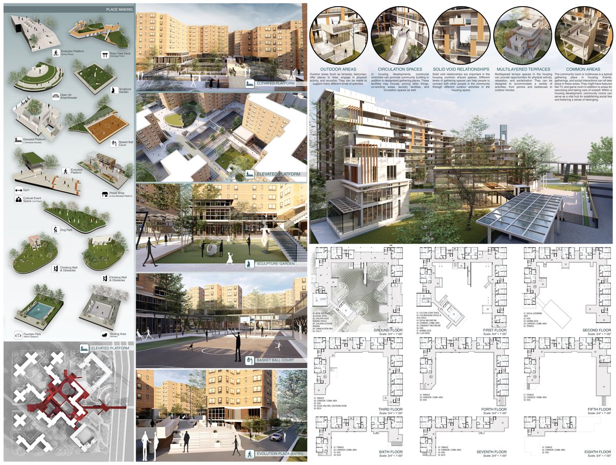 soniha06's tweet photo. I finished my thesis project and submitted it with joy with the idea in mind. The project mixes antique and new houses. I designed the urban platform to engage people in the public area in the center of the housing.
#housing #community #design @architecture #miamiuniversity https://t.co/IlTeiQE9yt