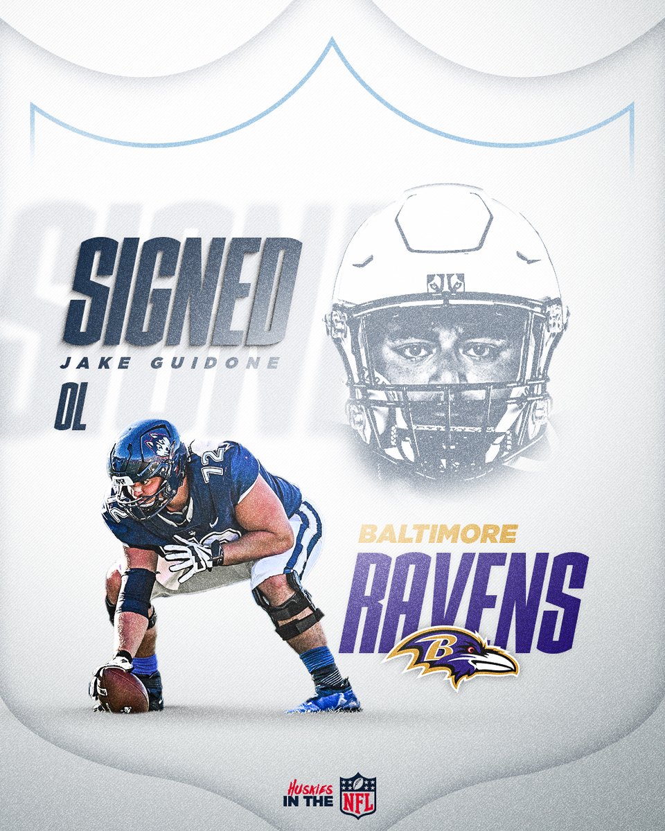 UConn Football (@uconnfootball) on Twitter photo Another Husky to the league! <a href="/guidone_jake/">Jake Guidone</a> is heading to Baltimore!
<a href="/Ravens/">Baltimore Ravens</a> Another Husky to the league! <a href="/guidone_jake/">Jake Guidone</a> is heading to Baltimore!
<a href="/Ravens/">Baltimore Ravens</a>