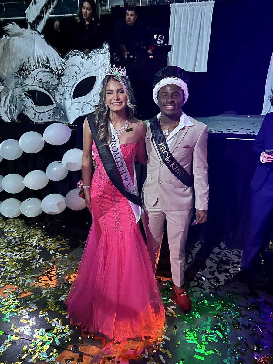 Congrats to your 2023 Prom King and Prom Queen - Emily Madrid and Jalen Alfred! 💚